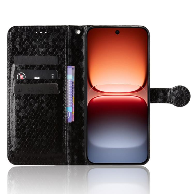 For vivo iQOO 15 Honeycomb Dot Texture Leather Phone Case