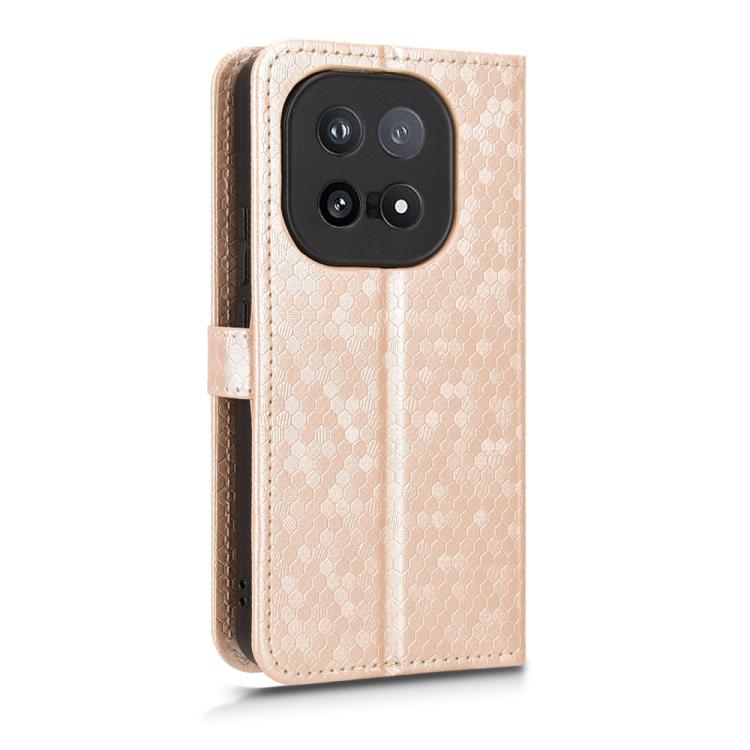 For vivo iQOO 15 Honeycomb Dot Texture Leather Phone Case