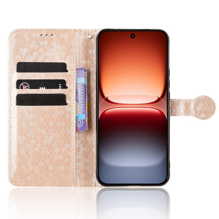 For vivo iQOO 15 Honeycomb Dot Texture Leather Phone Case