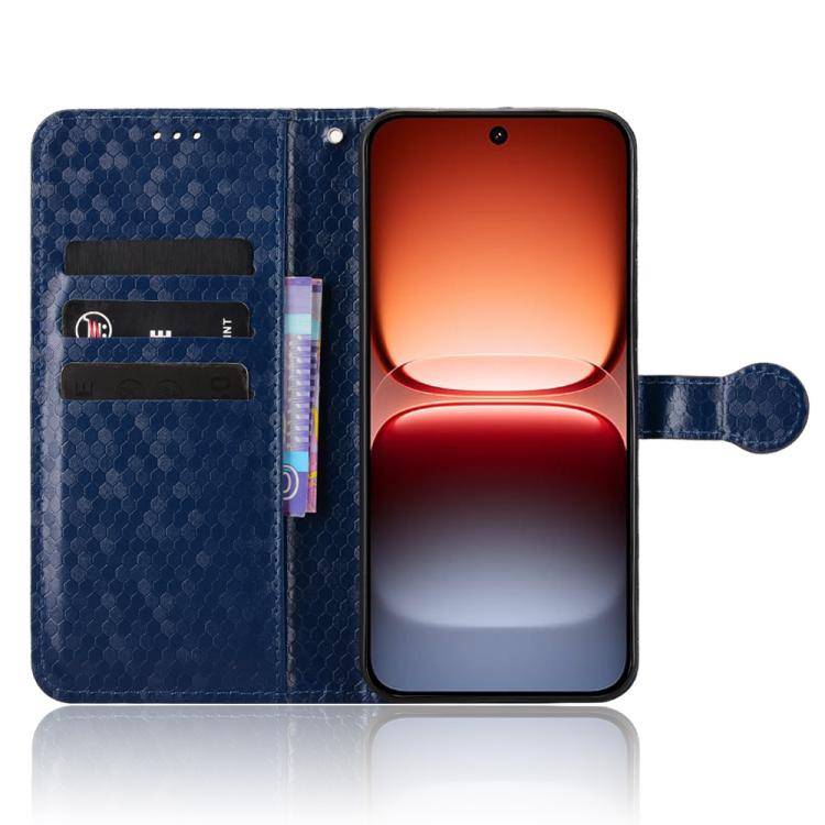 For vivo iQOO 15 Honeycomb Dot Texture Leather Phone Case