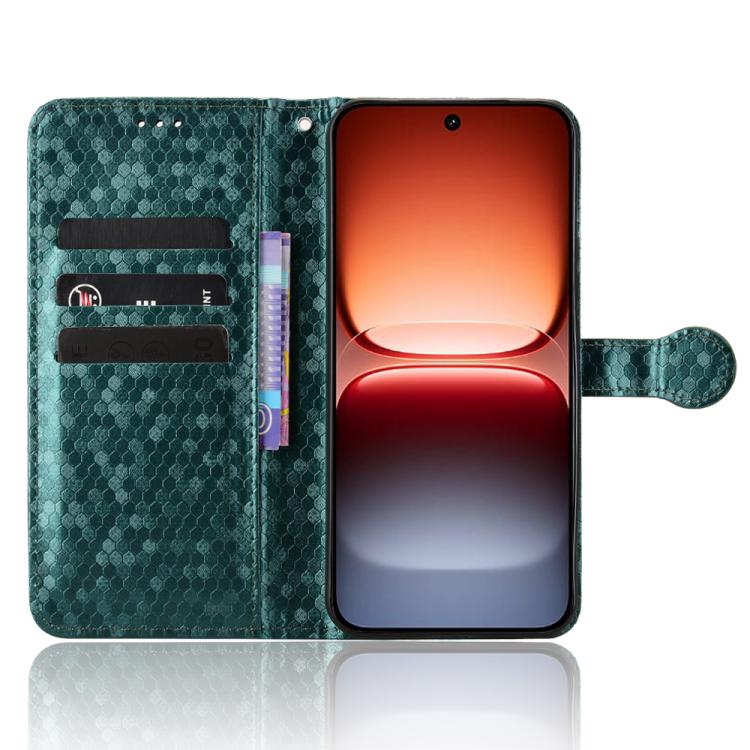 For vivo iQOO 15 Honeycomb Dot Texture Leather Phone Case