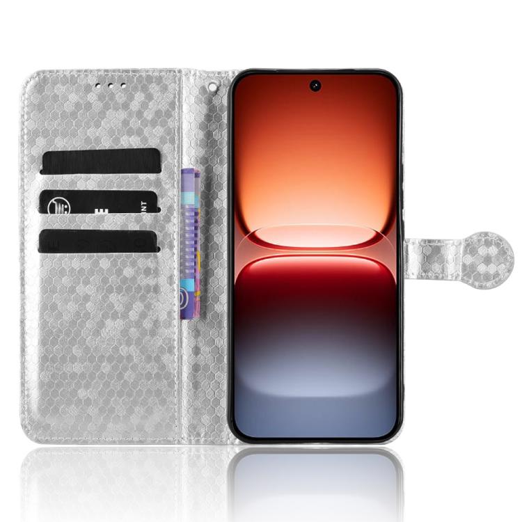 For vivo iQOO 15 Honeycomb Dot Texture Leather Phone Case