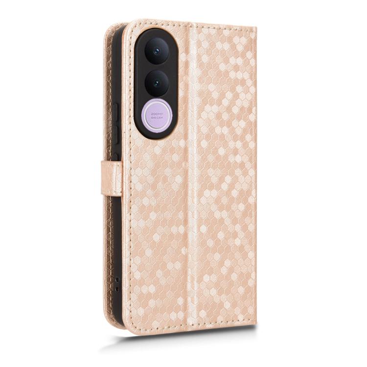 For vivo V70 FE 5G Honeycomb Dot Texture Leather Phone Case