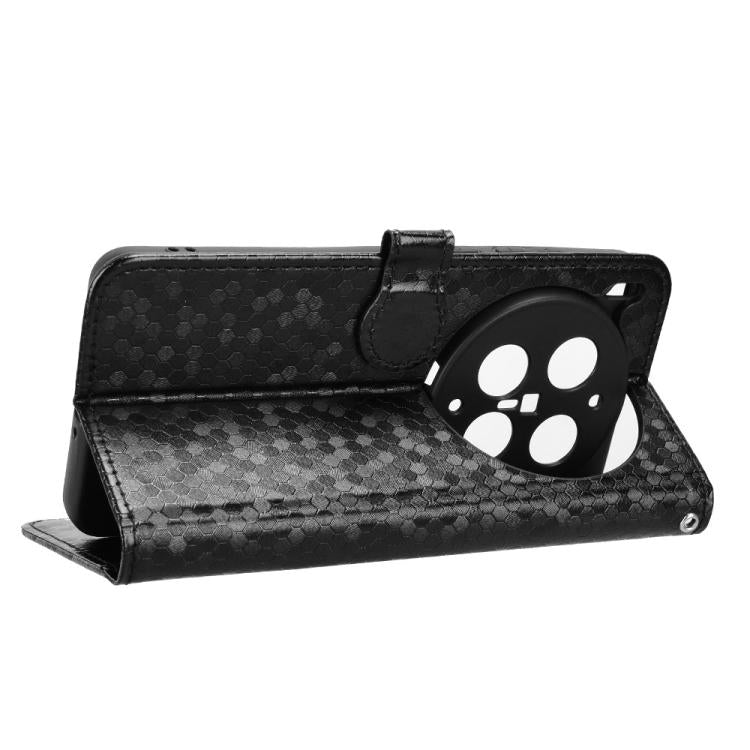 For vivo X300 Ultra Honeycomb Dot Texture Leather Phone Case