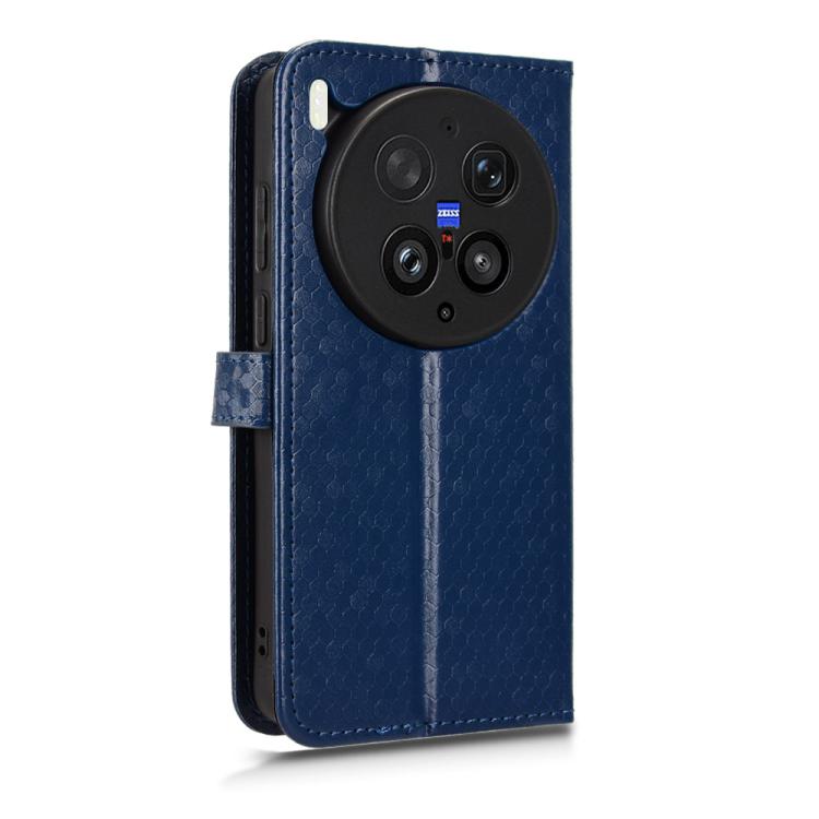 For vivo X300 Ultra Honeycomb Dot Texture Leather Phone Case
