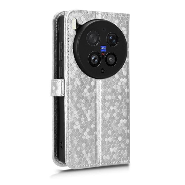 For vivo X300 Ultra Honeycomb Dot Texture Leather Phone Case