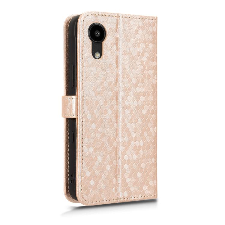 For Kyocera Digno SX5 KC-S306 Honeycomb Dot Texture Leather Phone Case