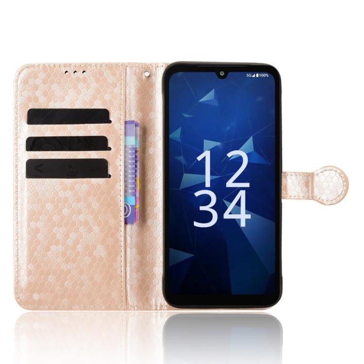 For Kyocera Digno SX5 KC-S306 Honeycomb Dot Texture Leather Phone Case