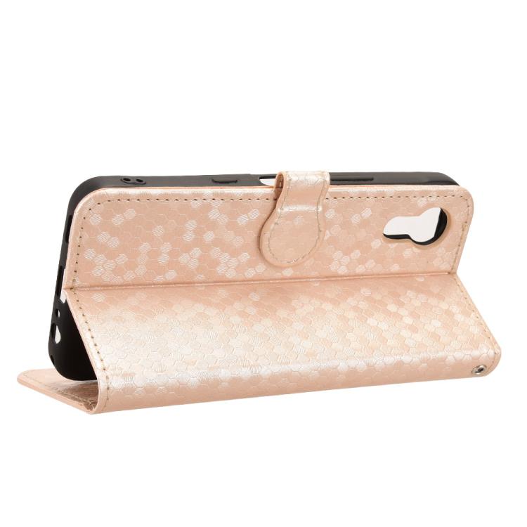 For Kyocera Digno SX5 KC-S306 Honeycomb Dot Texture Leather Phone Case