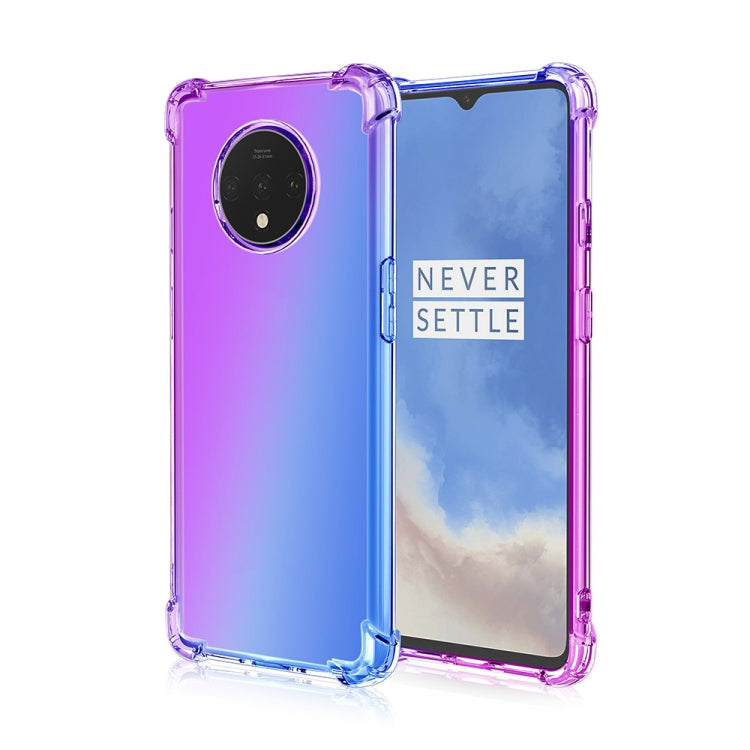 For OnePlus 7T Four-Corner Airbag Shockproof Gradient Color TPU Protective Case