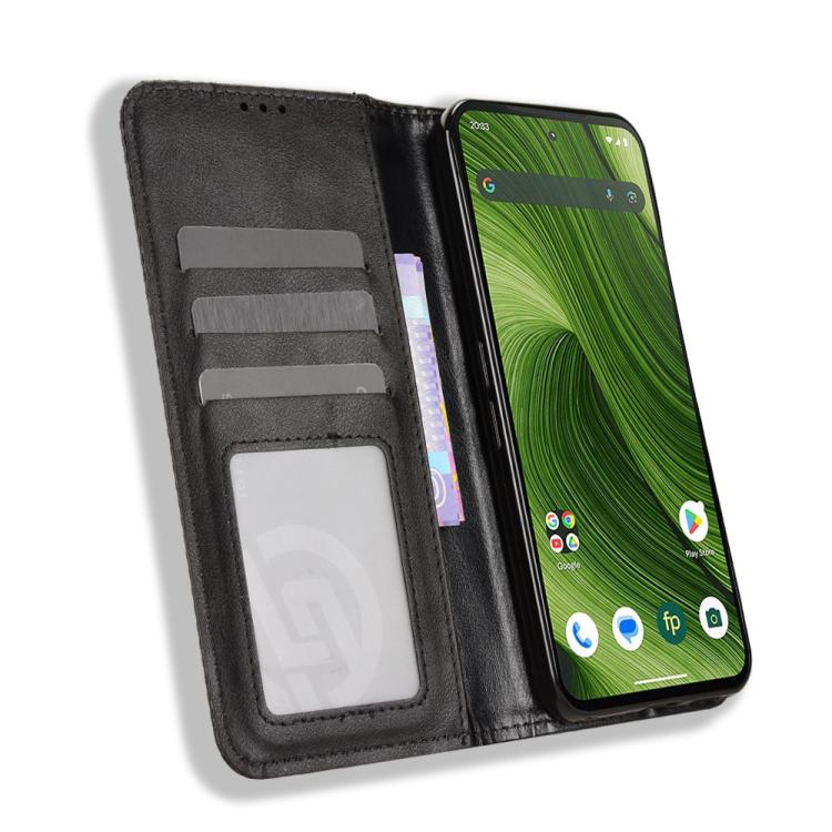 For Fairphone 6 Magnetic Buckle Retro Texture Leather Phone Case