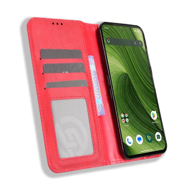 For Fairphone 6 Magnetic Buckle Retro Texture Leather Phone Case