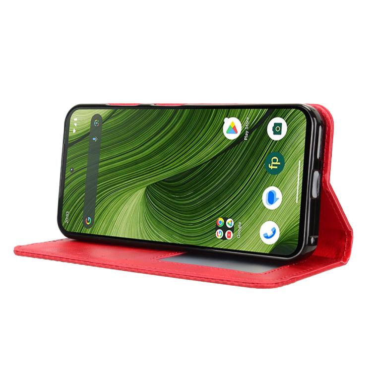 For Fairphone 6 Magnetic Buckle Retro Texture Leather Phone Case