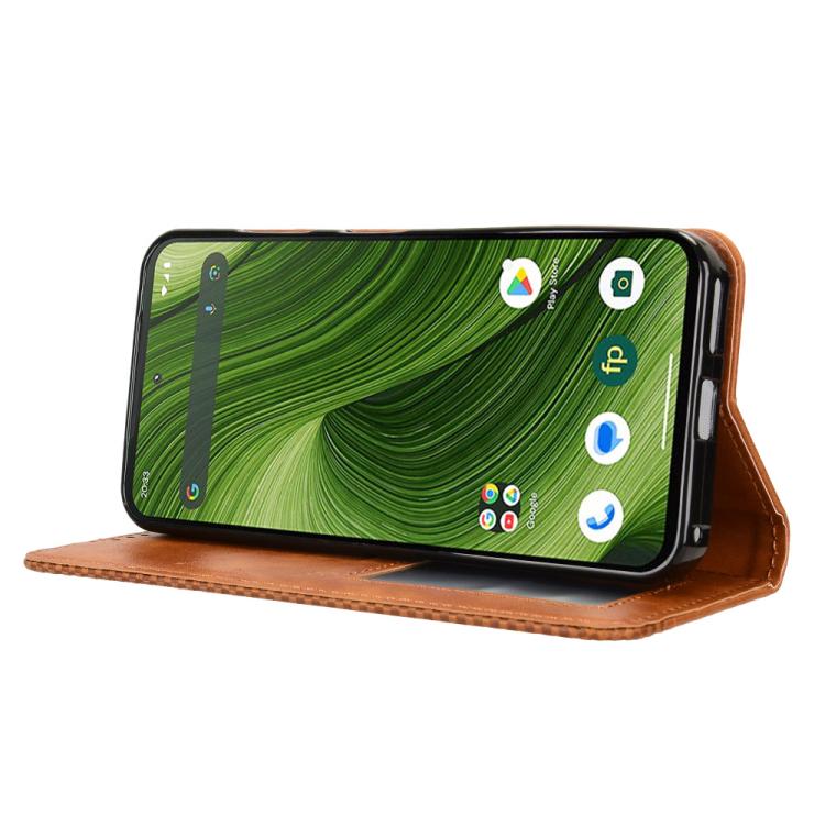 For Fairphone 6 Magnetic Buckle Retro Texture Leather Phone Case