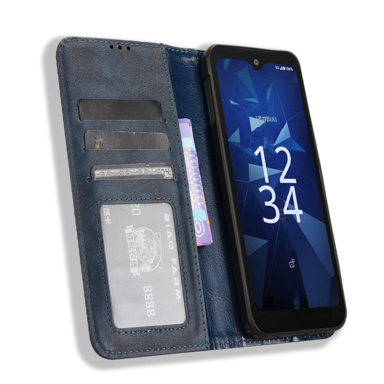 For Kyocera Digno SX4 Magnetic Buckle Retro Texture Leather Phone Case