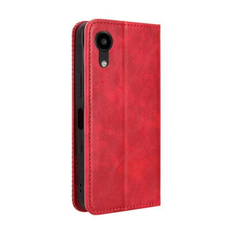 For Kyocera Digno SX5 KC-S306 Magnetic Buckle Retro Texture Leather Phone Case