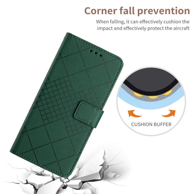 For OPPO Reno12 5G Global Rhombic Grid Texture Leather Phone Case