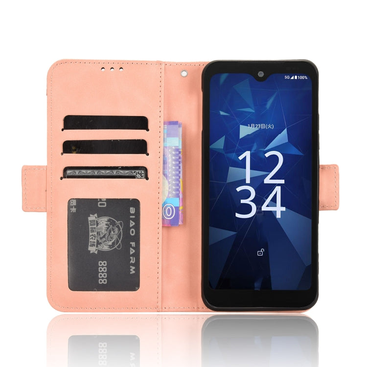 For Kyocera Digno SX4 Skin Feel Calf Texture Card Slots Leather Phone Case