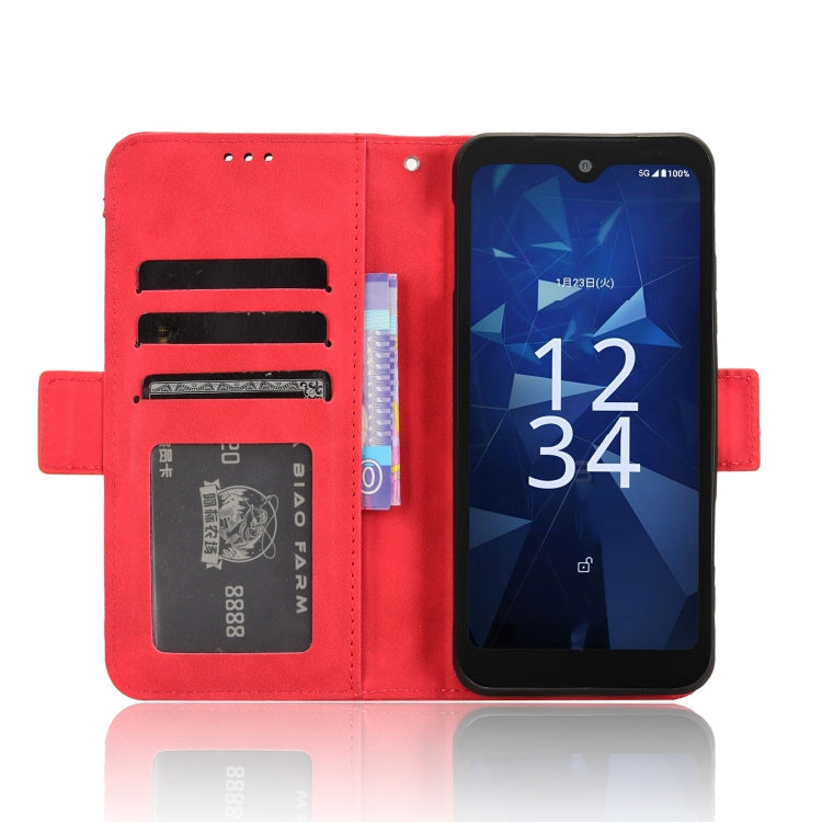 For Kyocera Digno SX4 Skin Feel Calf Texture Card Slots Leather Phone Case