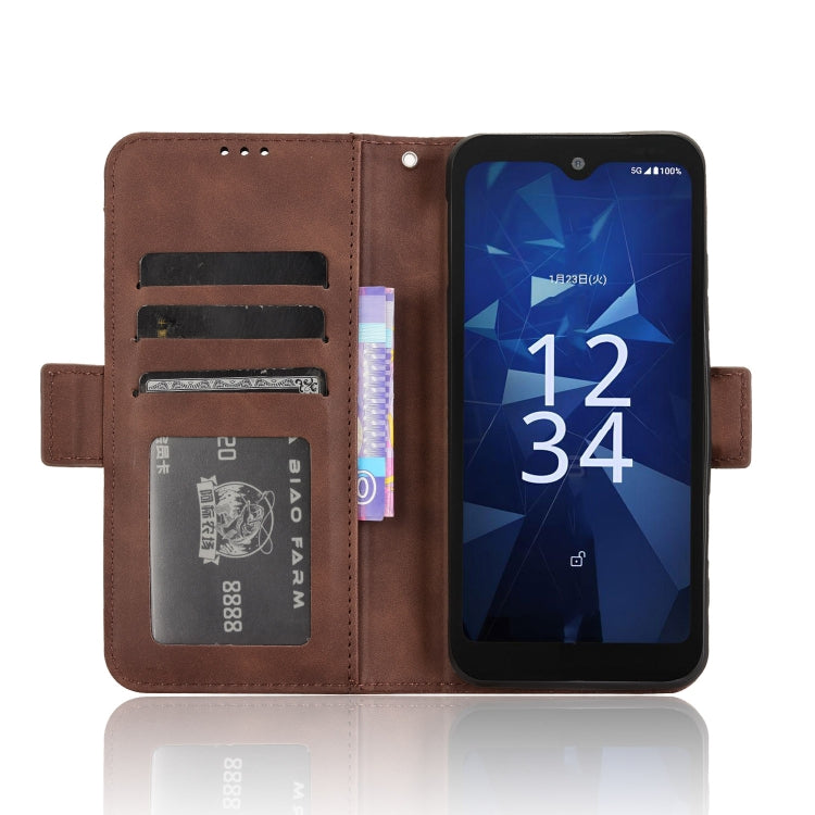 For Kyocera Digno SX4 Skin Feel Calf Texture Card Slots Leather Phone Case