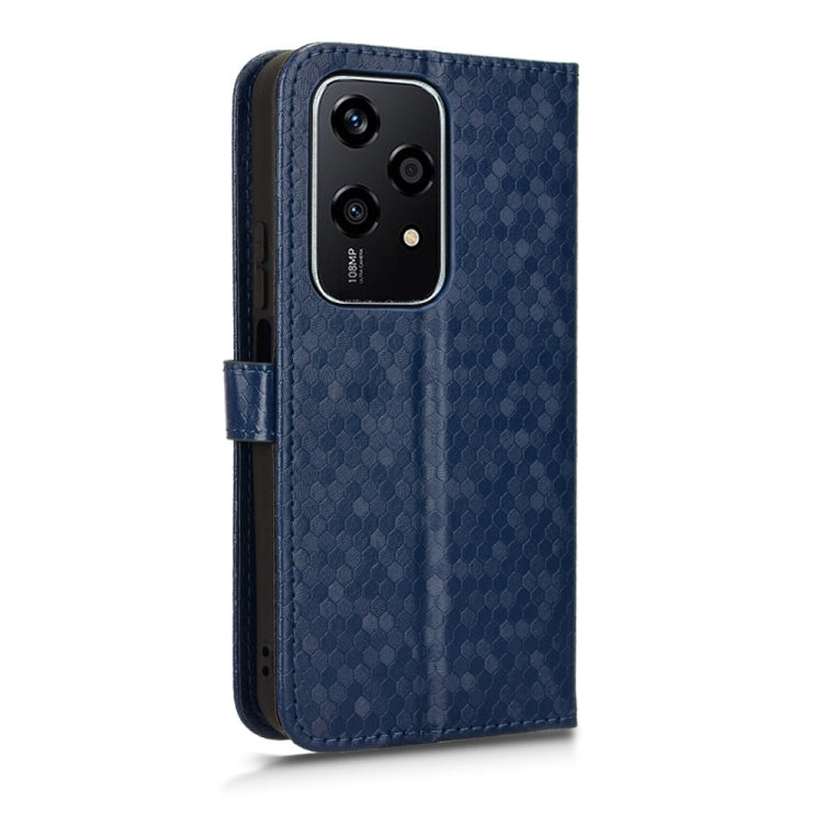 For Honor 200 Lite Global Honeycomb Dot Texture Leather Phone Case