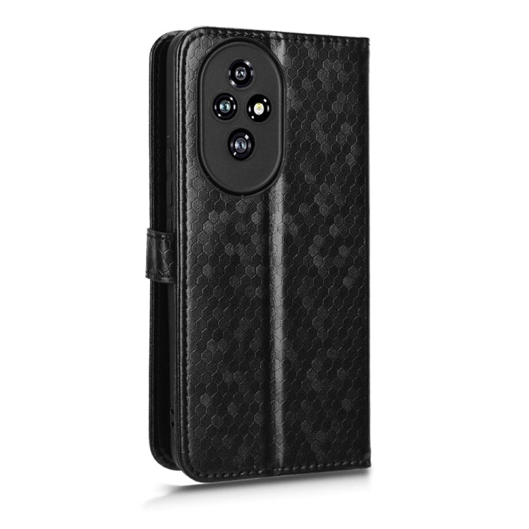 For Honor 200 5G Honeycomb Dot Texture Leather Phone Case