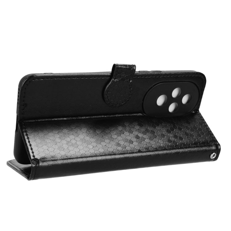For Honor 200 5G Honeycomb Dot Texture Leather Phone Case