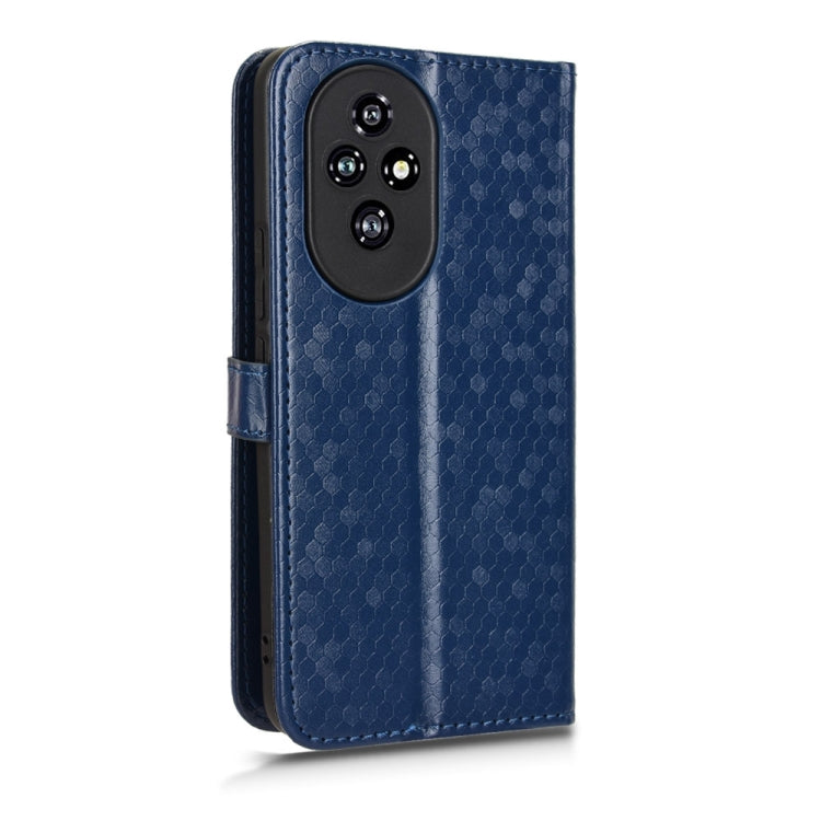 For Honor 200 5G Honeycomb Dot Texture Leather Phone Case