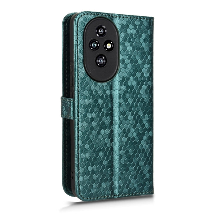 For Honor 200 5G Honeycomb Dot Texture Leather Phone Case