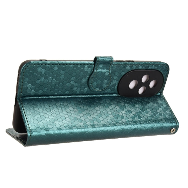 For Honor 200 5G Honeycomb Dot Texture Leather Phone Case