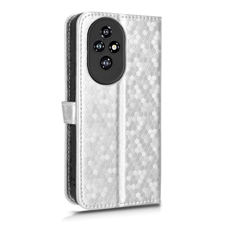 For Honor 200 5G Honeycomb Dot Texture Leather Phone Case