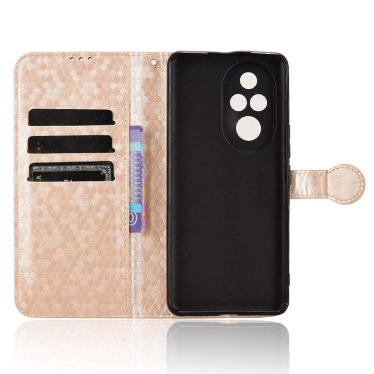 For Honor 200 Pro Honeycomb Dot Texture Leather Phone Case