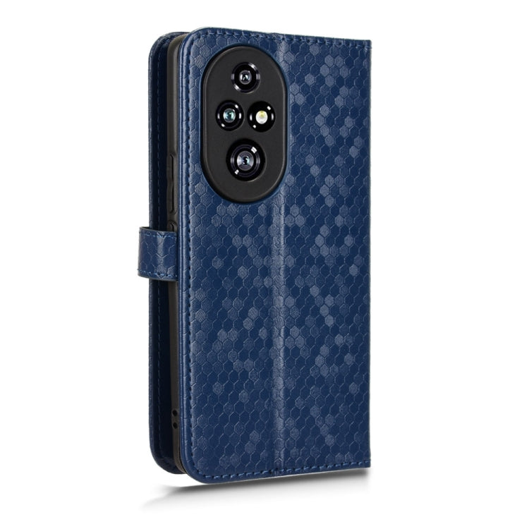 For Honor 200 Pro Honeycomb Dot Texture Leather Phone Case