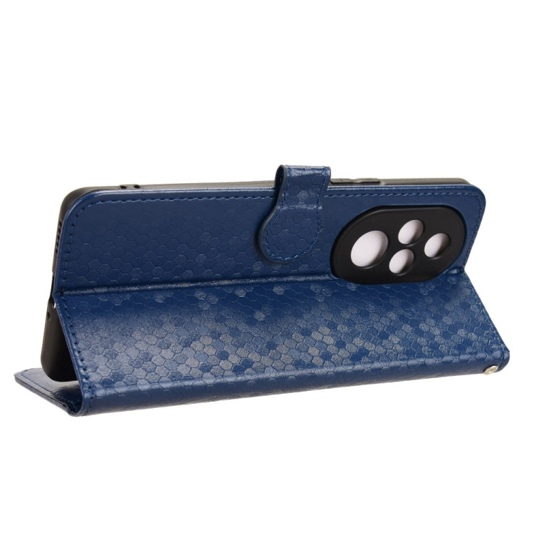 For Honor 200 Pro Honeycomb Dot Texture Leather Phone Case