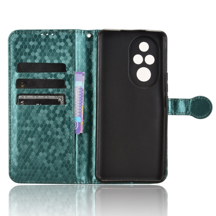 For Honor 200 Pro Honeycomb Dot Texture Leather Phone Case