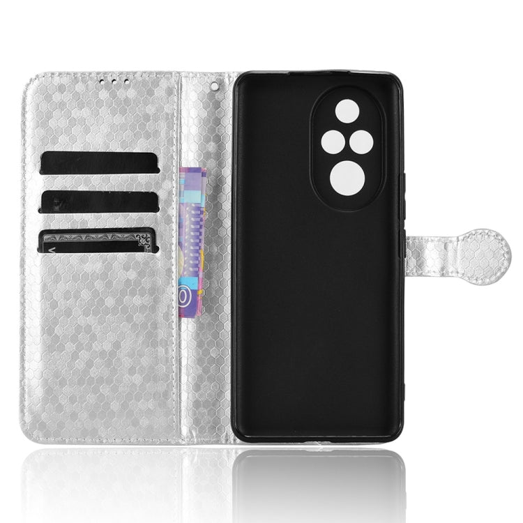 For Honor 200 Pro Honeycomb Dot Texture Leather Phone Case