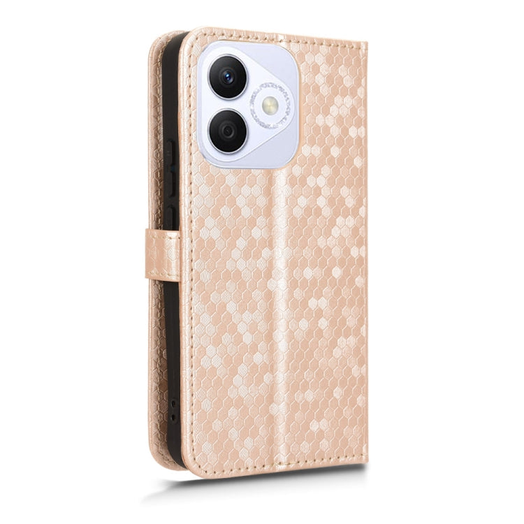 For Honor X60i 5G Honeycomb Dot Texture Leather Phone Case