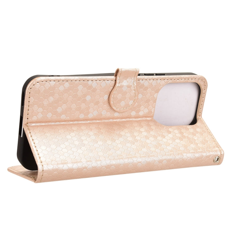 For Honor X60i 5G Honeycomb Dot Texture Leather Phone Case