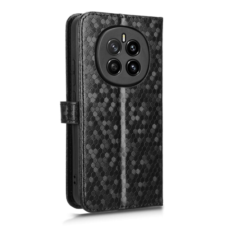 For Honor Magic7 5G Honeycomb Dot Texture Leather Phone Case