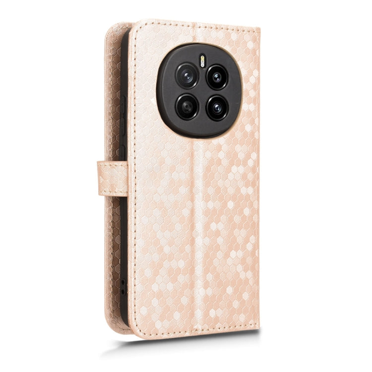 For Honor Magic7 5G Honeycomb Dot Texture Leather Phone Case