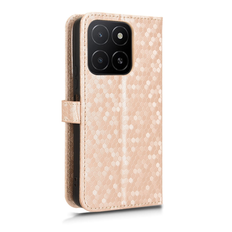 For Honor X5b 4G / X5b Plus 4G Honeycomb Dot Texture Leather Phone Case