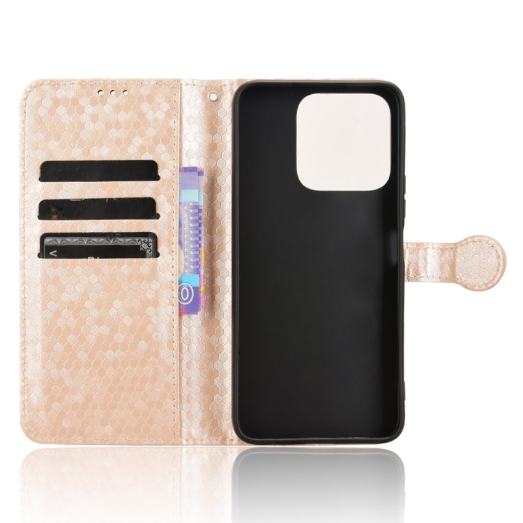 For Honor X5b 4G / X5b Plus 4G Honeycomb Dot Texture Leather Phone Case