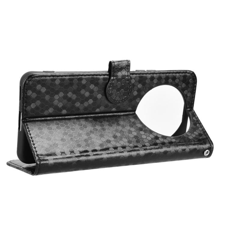 For Honor X9c Smart / X60 5G Honeycomb Dot Texture Leather Phone Case