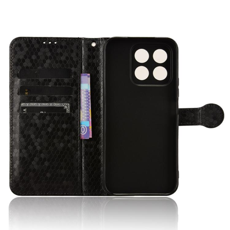 For Honor X8c 4G Honeycomb Dot Texture Leather Phone Case
