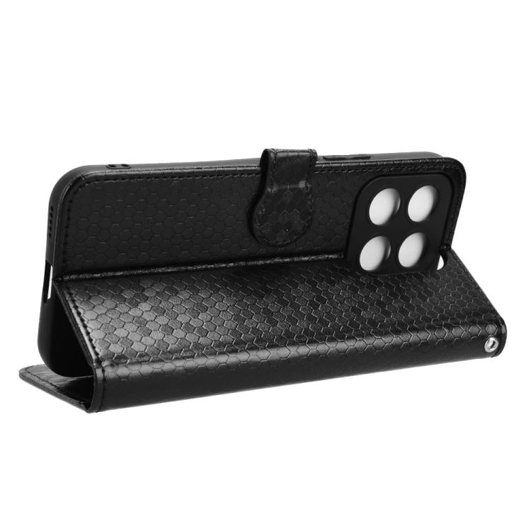 For Honor X8c 4G Honeycomb Dot Texture Leather Phone Case