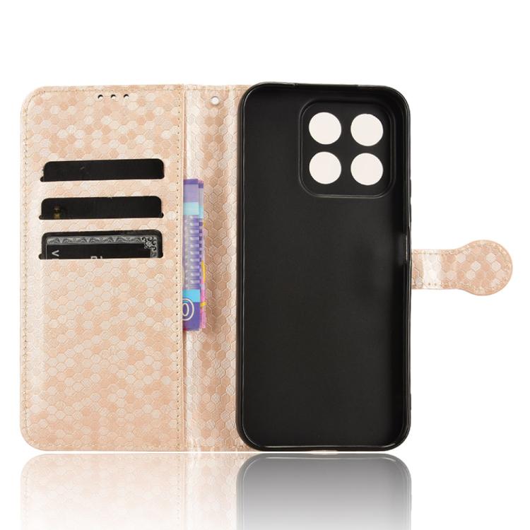 For Honor X8c 4G Honeycomb Dot Texture Leather Phone Case