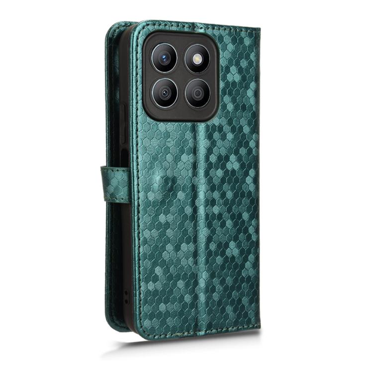 For Honor X8c 4G Honeycomb Dot Texture Leather Phone Case