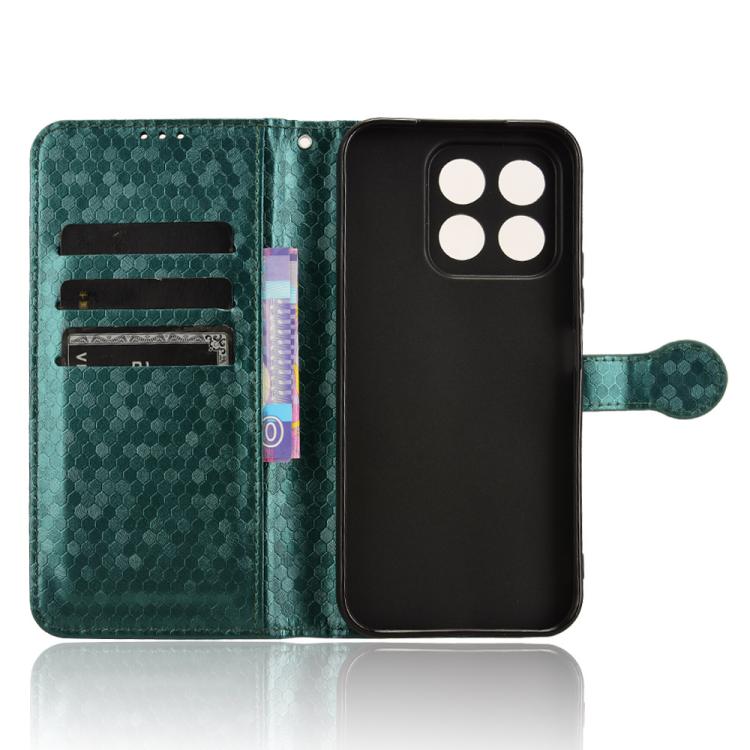 For Honor X8c 4G Honeycomb Dot Texture Leather Phone Case