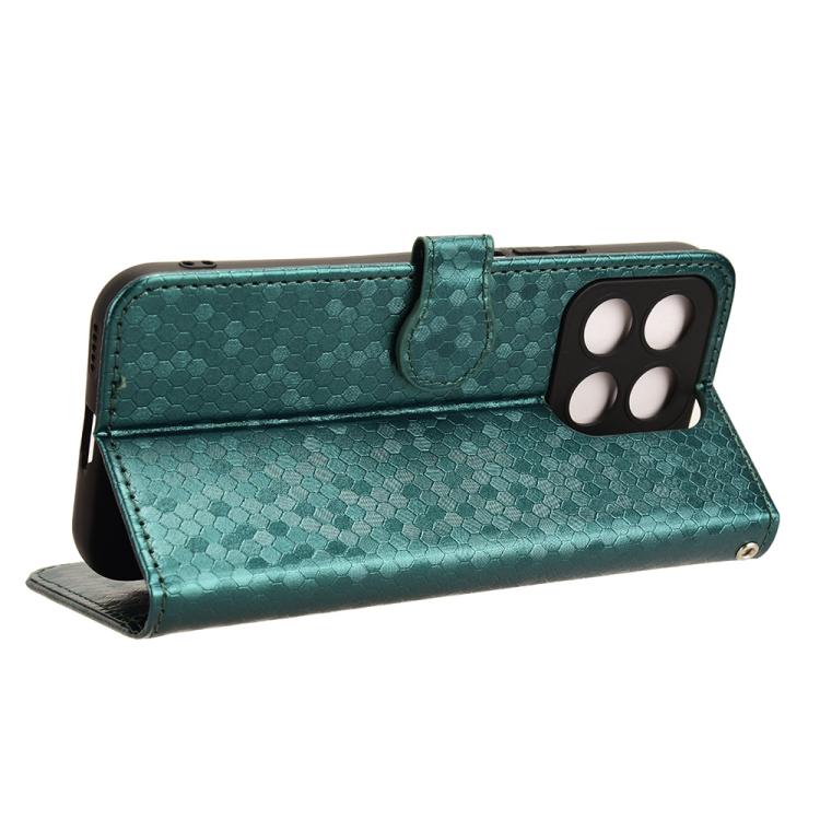 For Honor X8c 4G Honeycomb Dot Texture Leather Phone Case