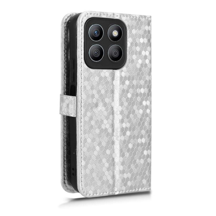 For Honor X8c 4G Honeycomb Dot Texture Leather Phone Case